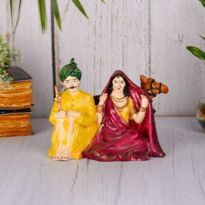 Rajasthani Handicrafts Couple Showpieces with Camel