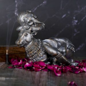 Handmade Resin Cow Ganesha Idol