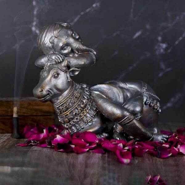 Handmade Resin Cow Ganesha Idol