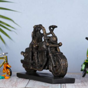 Cute Couple on Bike Statue Sculpture for Home