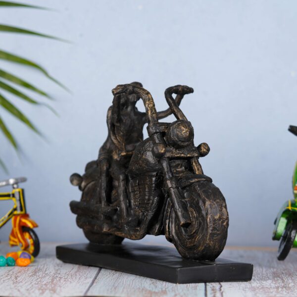 Cute Couple on Bike Statue Sculpture for Home