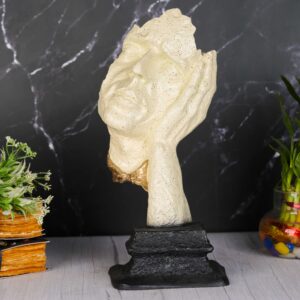 Thinking Hand Face Modern art Sculpture Decorative Showpiece