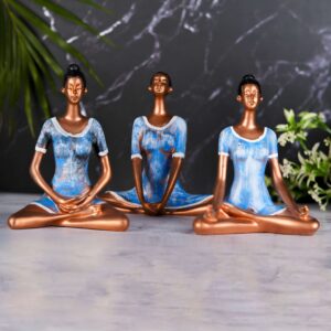 Home Decor Yoga Posture Lady Statue Idol