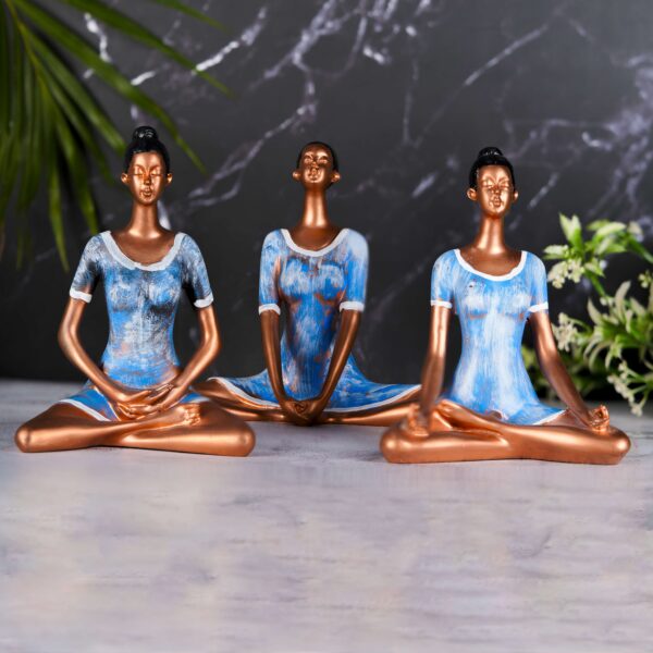 Home Decor Yoga Posture Lady Statue Idol