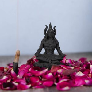 Mahayogi Shiva Murti Black 3D Printed