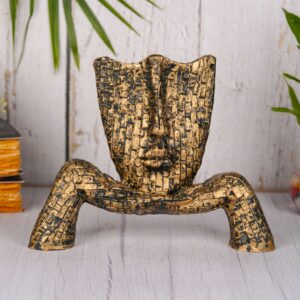 Handcrated Poly-Resin Abstract Mask Human Face Crafts