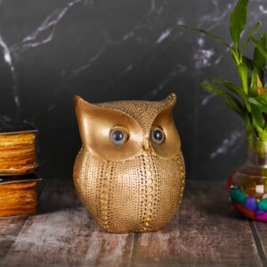 Classy Lucky Owl for Shelf - Gold