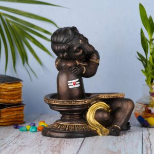 Lord Shiva & Ganesha Resin Idol