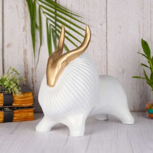 Home Decor & Gifts Present White Yak Sculpture
