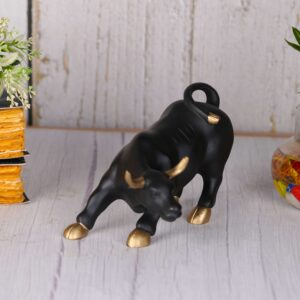Geometric Stock Market Bull Resin Figurine - Small