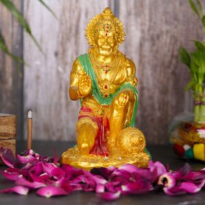 Lord Hanuman Murti Idols for Home Dcor - Gold