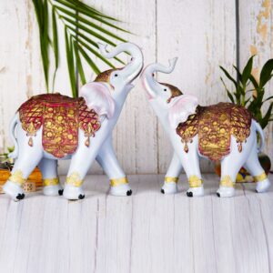 Home Decor Rajsthani Elephant Statue - Set Of 2