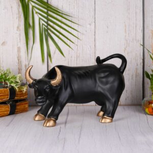 Geometric Stock Market Bull Resin Figurine - Big