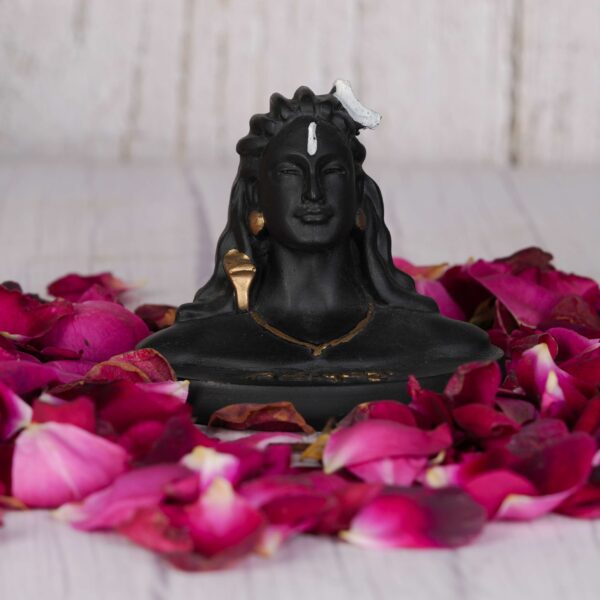 Adiyogi Shiva Poly Resin Statue for Car Dashboard and Home Dcor