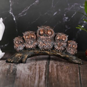 Resin owl Family Set Statue showpiece