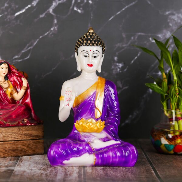 Buddha Statues for Living Room with Diya in Hand