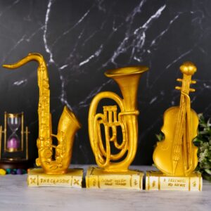 Elegant Tuba Violin & Saxophone Musical Instrument Showpiece