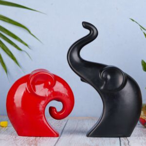 Elephant Family Showpiece - Set of 2