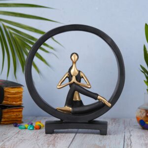 Yoga Posture Showpiece Statue Sculptured Lady