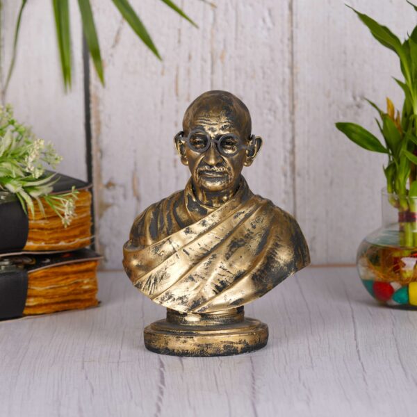 Mahatma Gandhi Sculpture - 8 INCH, Antique Bronze Colour